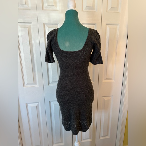 Free People knit puff sleeve lined boho indie sleaze dress - Picture 4 of 10